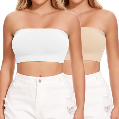 Joyshaper bandeau top damski, biustonosz bez fiszbin