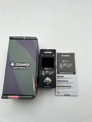 Donner DT-1 chromatyczny tuner pedałowy do gitary i basu z True Bypass