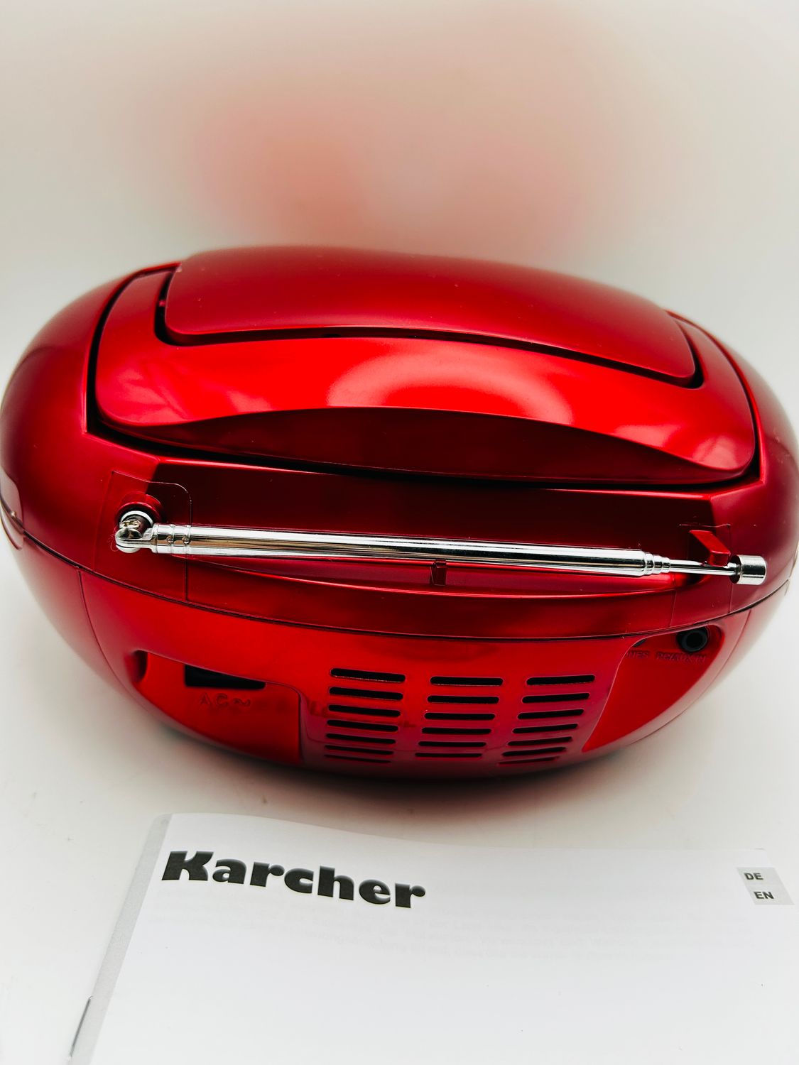 Karcher RR 5025-R przenośne radio CD FM z wejściem AUX czerwony