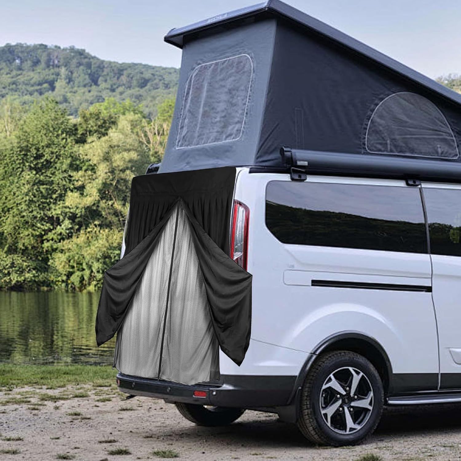 Moskitiera magnetyczna do Ford Transit Custom HAMON – tylne drzwi, podwójna warstwa