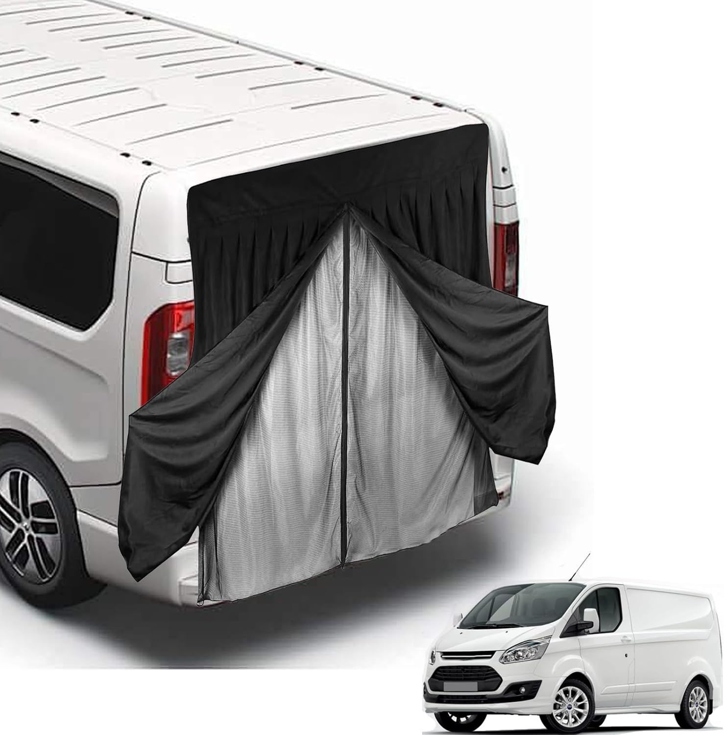 Moskitiera magnetyczna do Ford Transit Custom HAMON – tylne drzwi, podwójna warstwa