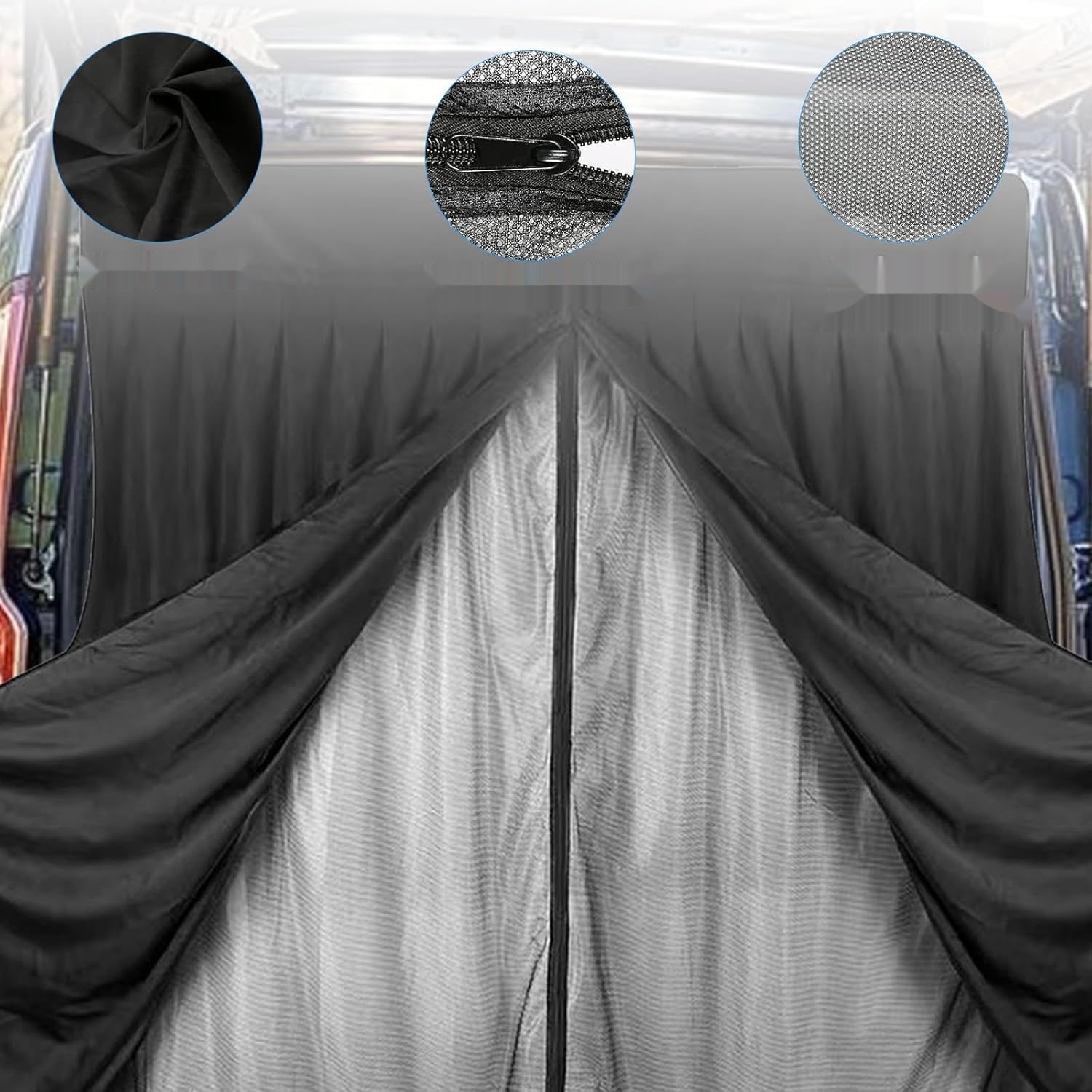 Moskitiera magnetyczna do Ford Transit Custom HAMON – tylne drzwi, podwójna warstwa