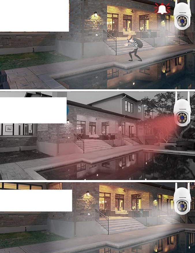 Telecamera Wi-Fi Topodome TD-S50B 1080P do monitoringu zewnętrznego i wewnętrznego