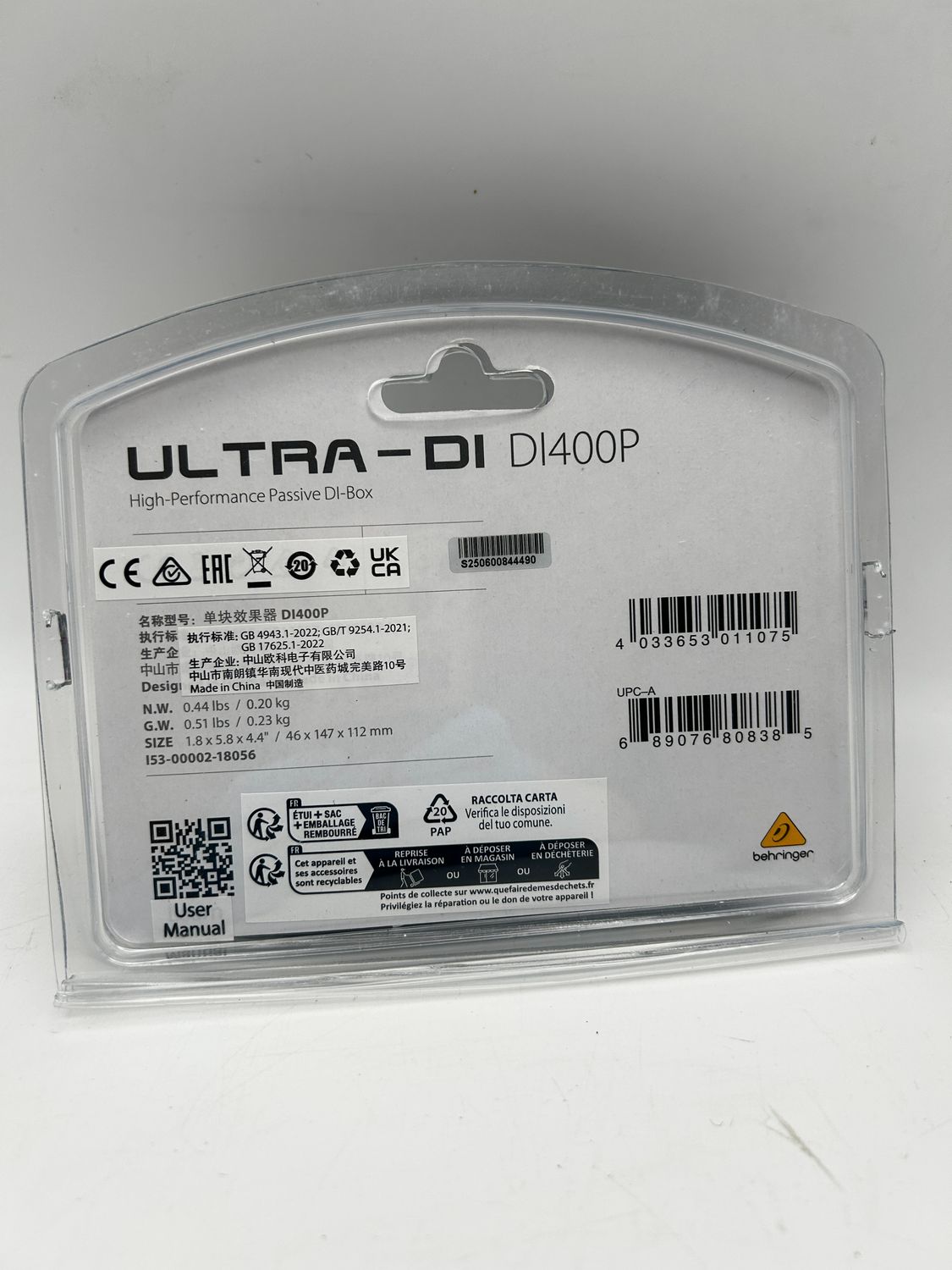 Behringer ULTRA-DI DI400P – pasywny DI-Box