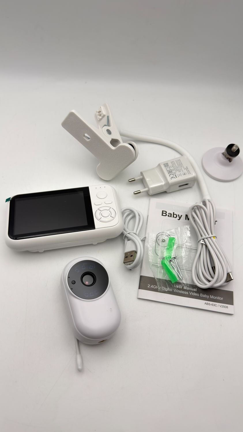 NUOTUN ABS-63C elektroniczna niania z kamerą 1080P i monitorem 3,5 cala