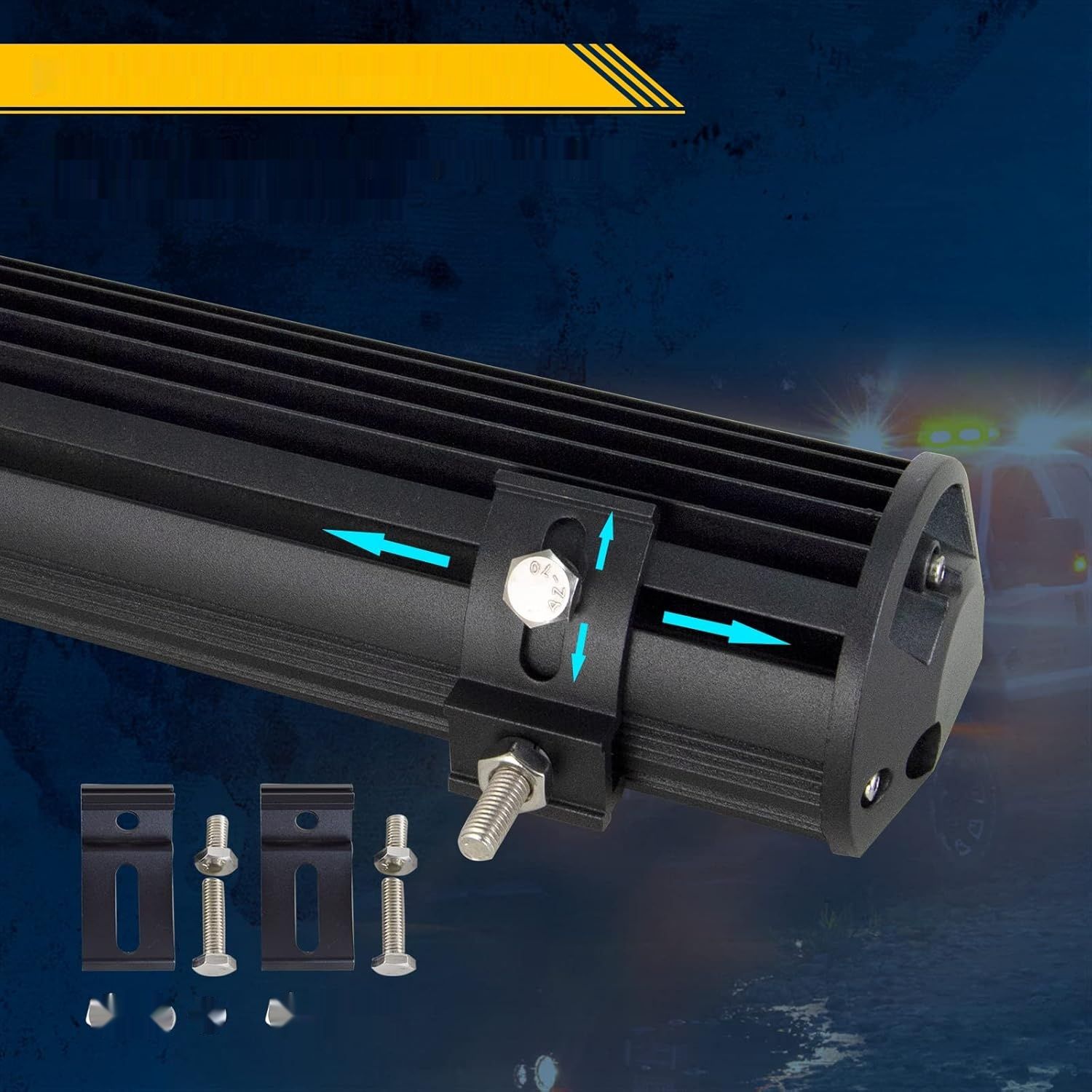 Willpower 22-calowy 324W pasek LED 12V 24V, wodoodporna belka oświetlę