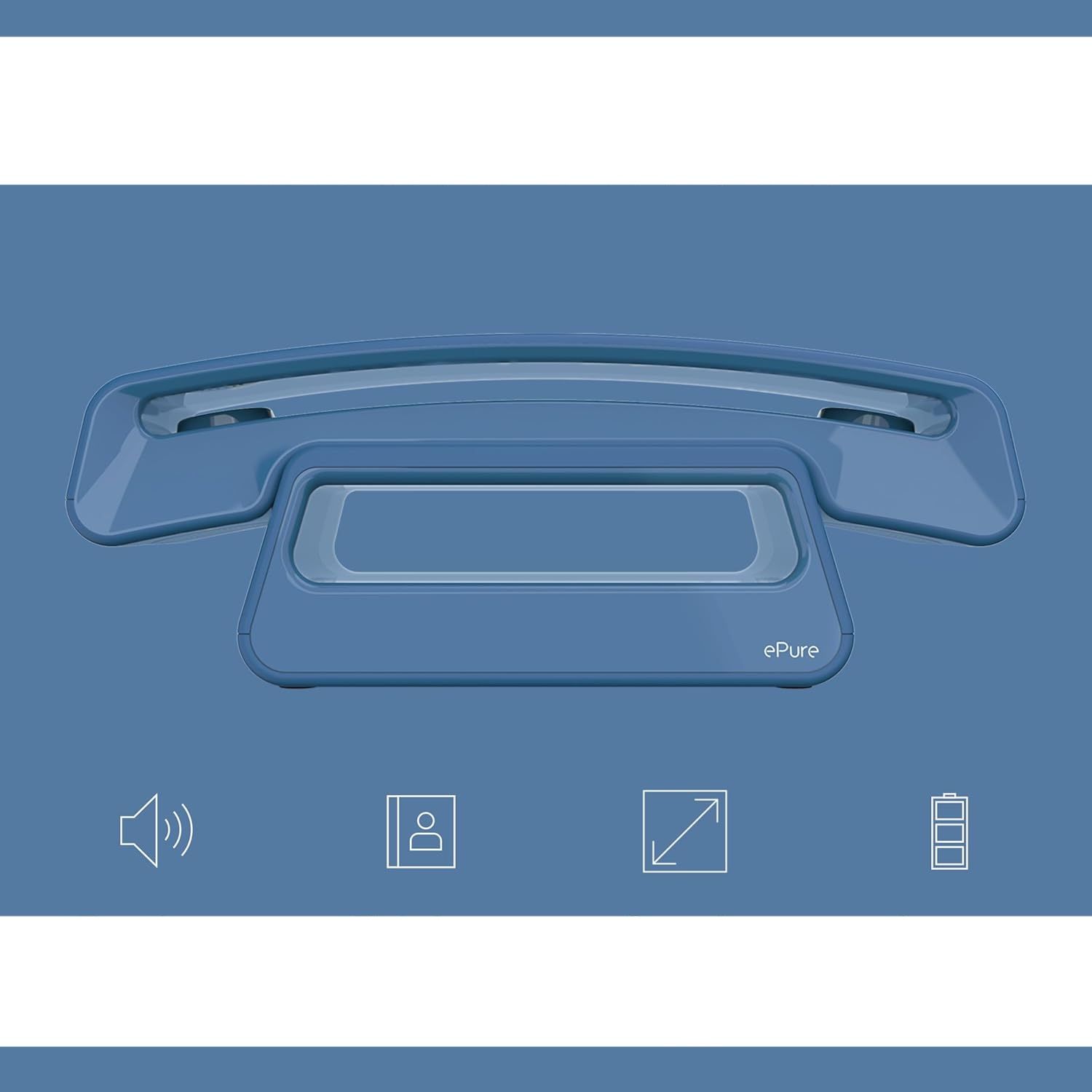 Telefon bezprzewodowy ALCATEL ePure Iconic, niebieski