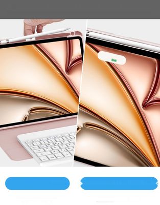 Etui FOGARI z klawiaturą dla Air 11 cali M3/M2, różowy