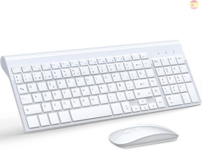 TopMate Zestaw Bezprzewodowa Klawiatura i Mysz Ultra Cienka 2.4G USB,