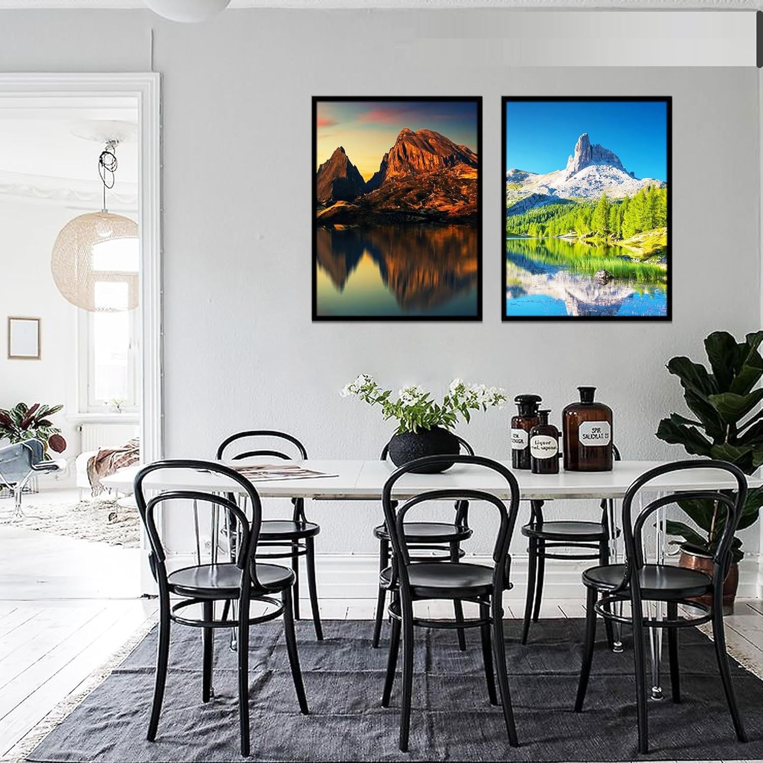 Tinkeps – Zestaw 2 czarnych ram 30 x 40 cm z plexi akrylową