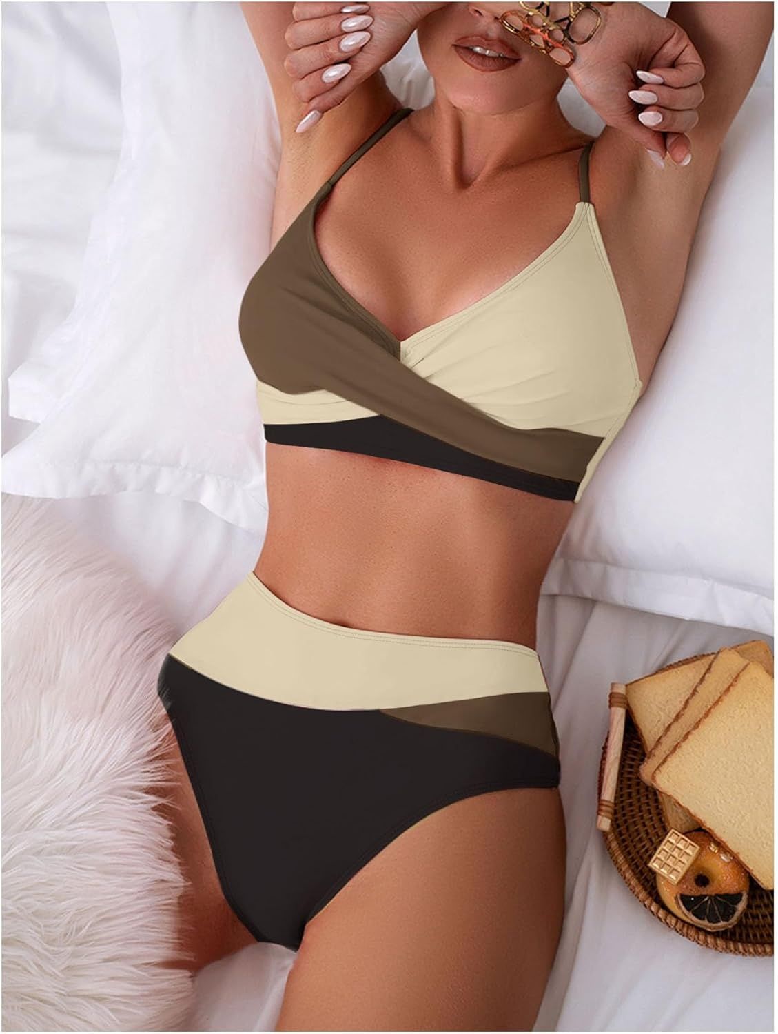 GORGLITTER Bikini dla kobiet, seksowny komplet bikini