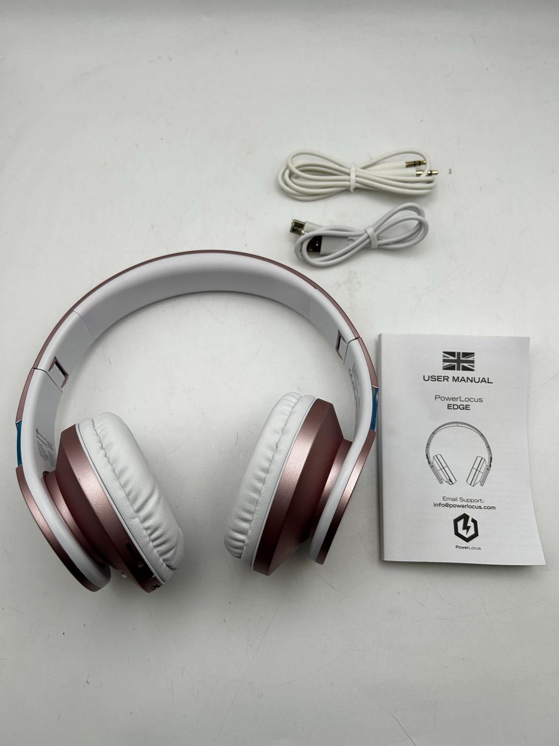 PowerLocus Edge bezprzewodowe słuchawki Bluetooth, nauszne słuchawki,ą