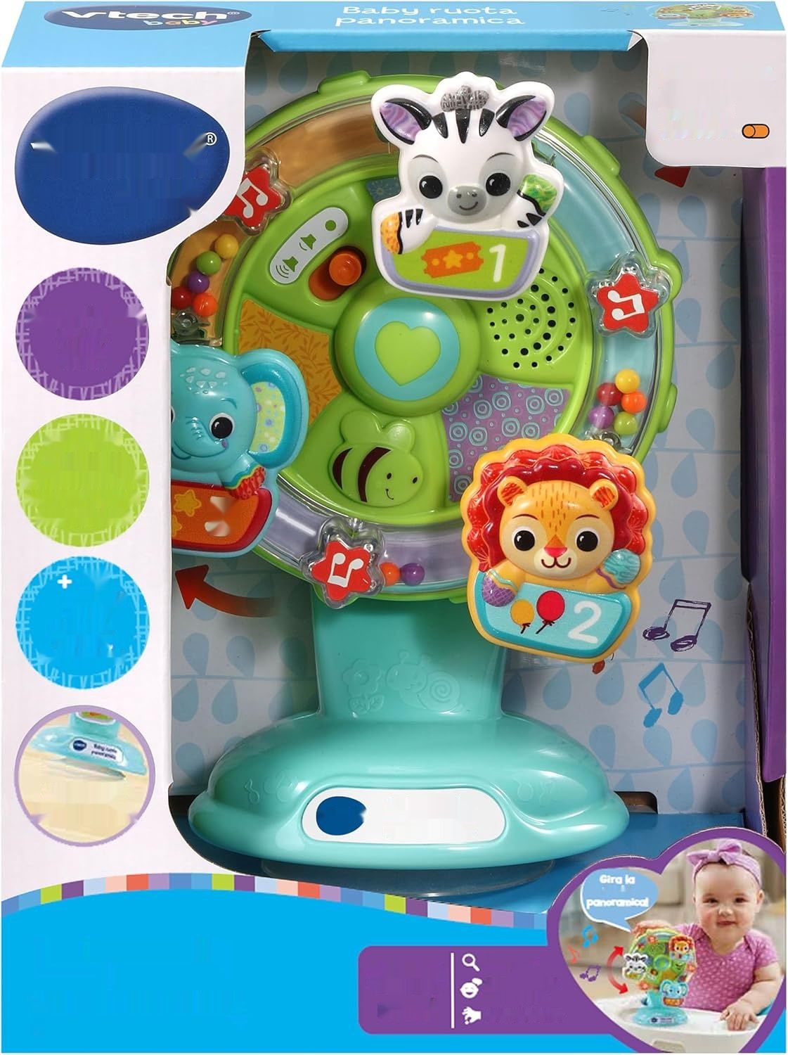 VTech Baby panoramiczne koło, interaktywna zabawka dla dzieci z czujn.