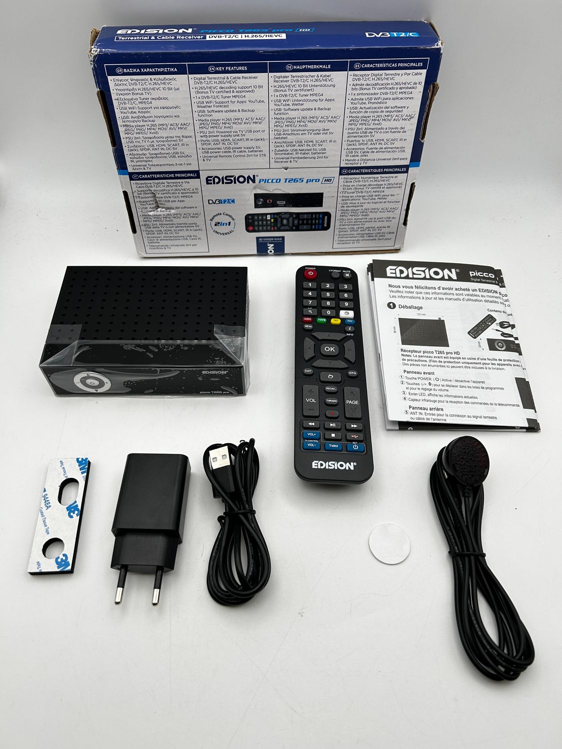 Dekoder EDISION Picco T265 Pro HD DVB-T2 DVB-C H.265 HEVC