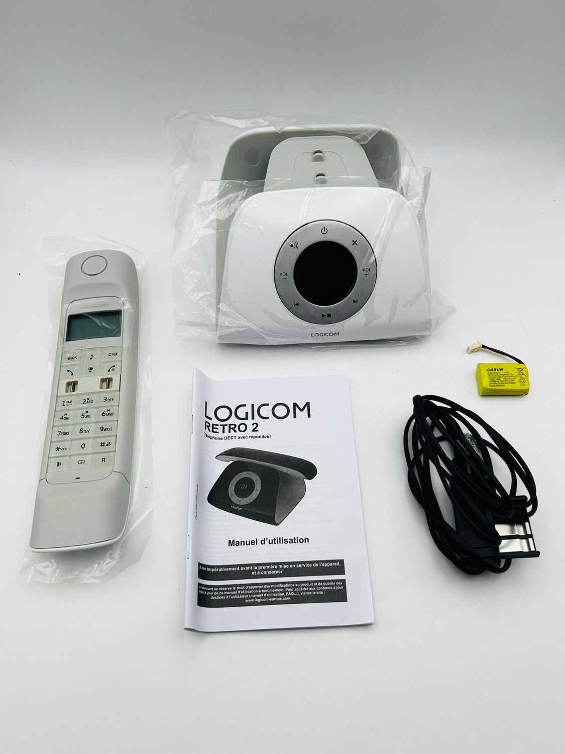 Logicom - Retro 2 DECT - Telefon bezprzewodowy z automatyczną sekretąr
