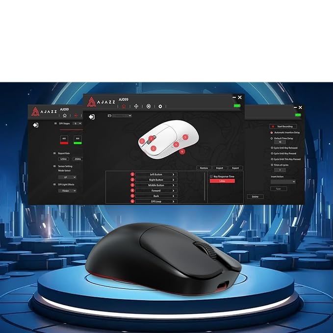 AJAZZ AJ099 PRO X SUPERLIGHT Bezprzewodowa Mysz Do Gier 56 g – Czarna