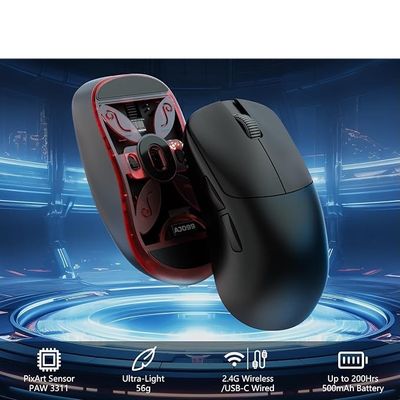 AJAZZ AJ099 PRO X SUPERLIGHT Bezprzewodowa Mysz Do Gier 56 g – Czarna