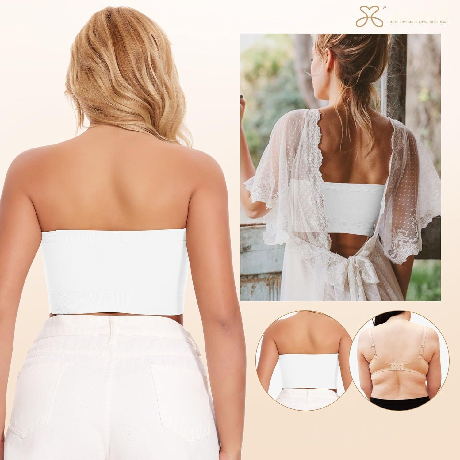Joyshaper Bandeau – krótki top bez ramiączek dla kobiet