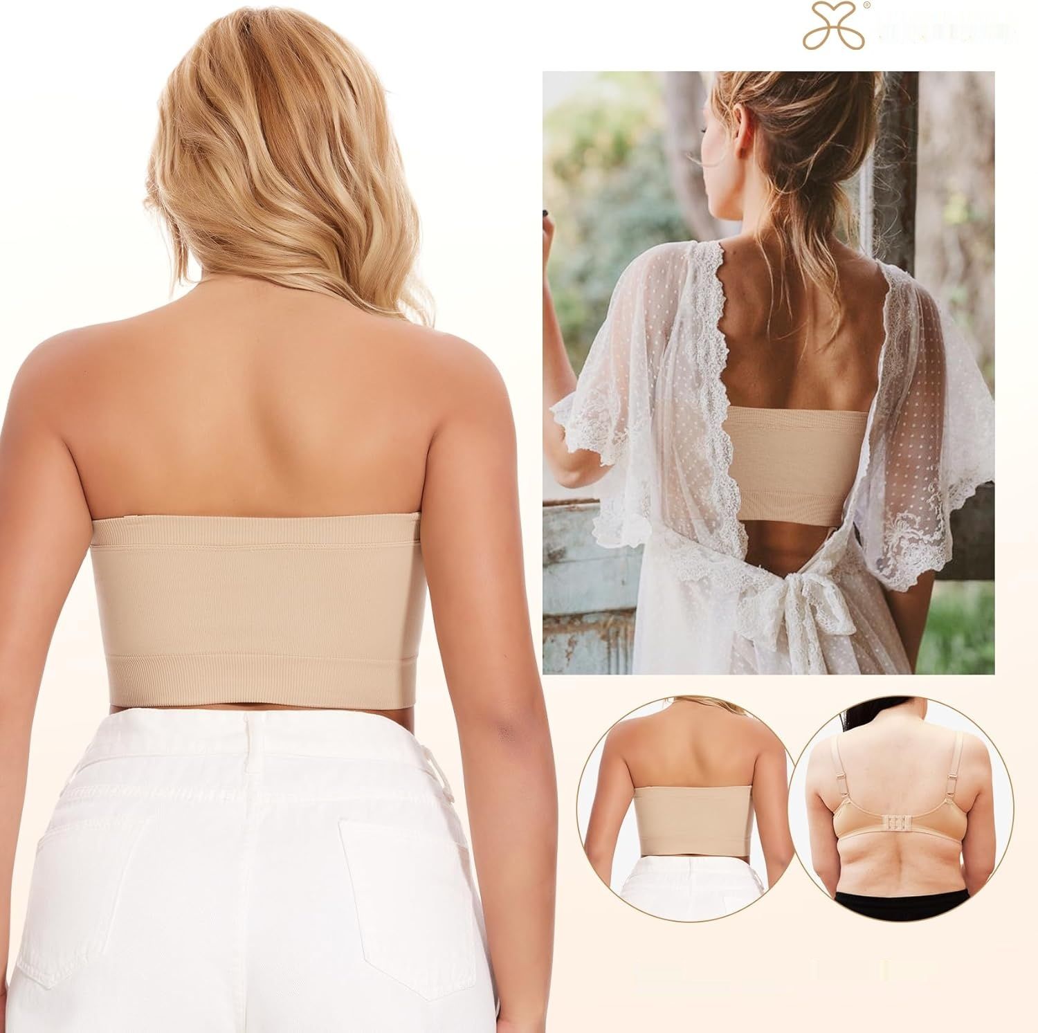 Joyshaper damski biustonosz typu bandeau / top bez ramiączek