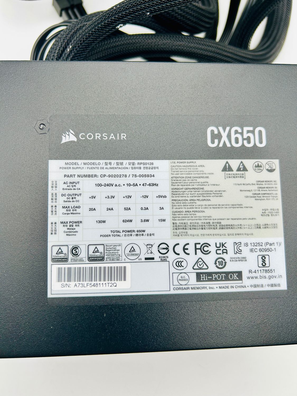 CORSAIR CX650 ATX 650W – zasilacz do komputera osobistego