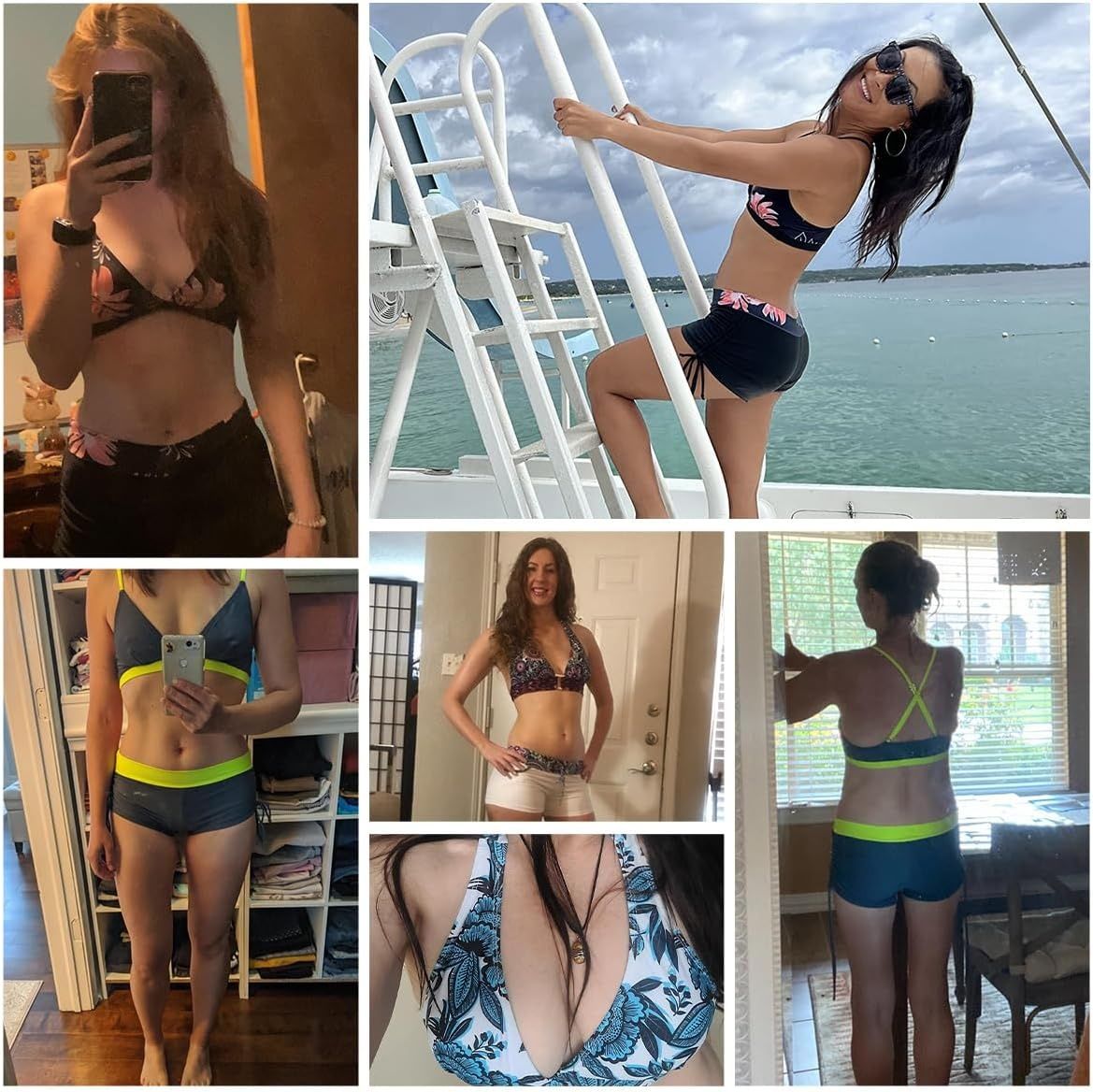 Bikini damski dwuczęściowy z push-upem i wysokim stanem