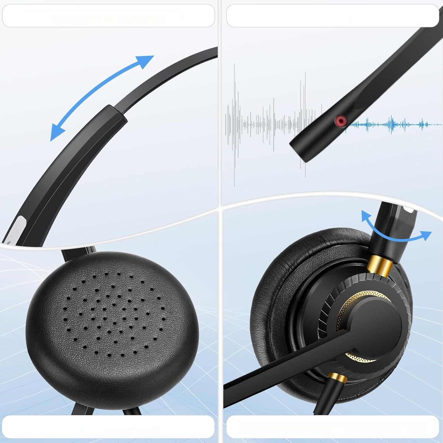 Arama A802C-DE – przewodowy headset RJ9 z mikrofonem do telefonów Cisco IP
