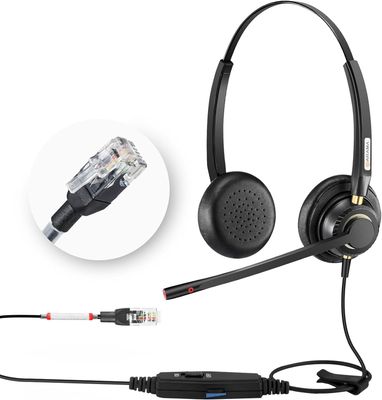 Arama A802C-DE – przewodowy headset RJ9 z mikrofonem do telefonów Cisco IP