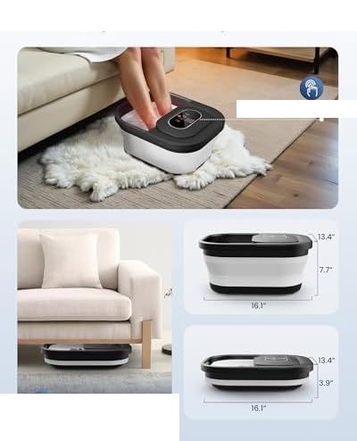 COMFIER Składana mata do kąpieli stóp z masażem i podgrzewaniem