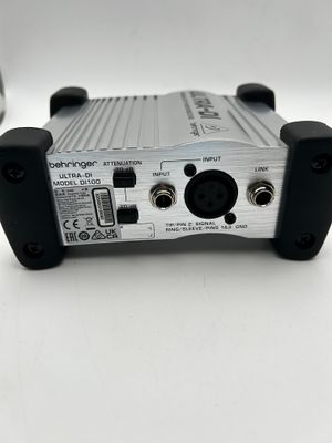 Behringer DI100 Profesjonalny aktywny DI box z zasilaniem fantomowym