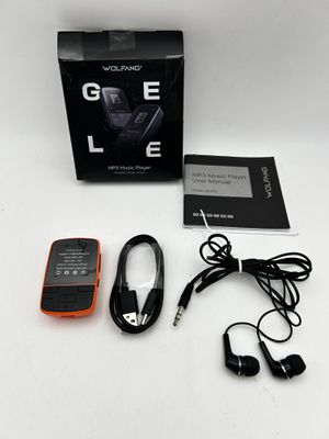 Odtwarzacz MP3 WOLFANG WMP01 Bluetooth 5.2 radio FM klips pomarańczowy