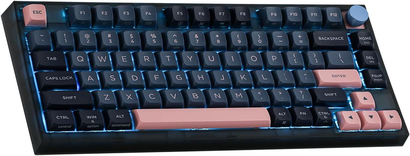 EPOMAKER SKYLOONG GK75 Lite – klawiatura optyczna 75% z pokrętłem głośności (Gateron Optical Red)