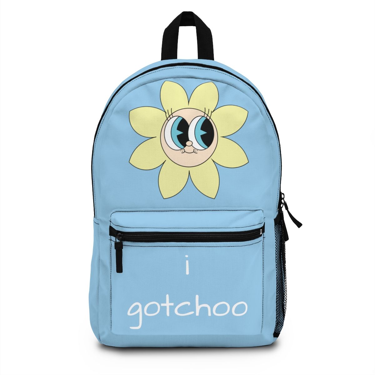 Flower Backpack, Big Eyes, I gotchoo for school or fun. Multiple color options available. FREE Shipping
