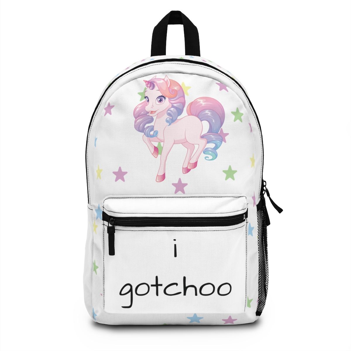 Unicorn Backpack Pink, Cute Pony with Stars, I gotchoo 4 school fun. Multi color options available FREE Ship. Back to school bags white bag