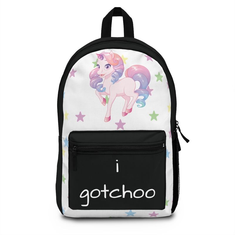 Unicorn Backpack, Cute Pony with horn, I gotchoo for school or fun. Multi color options available FREE Ship. Back to school bags black bag