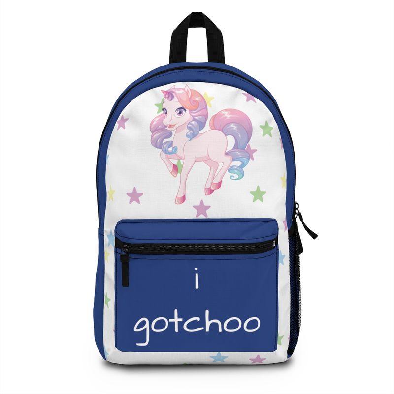 Unicorn Backpack, Cute Pony with horn, I gotchoo 4 school or fun. Multi color options available FREE Ship. Back to school bags Dark Blue bag