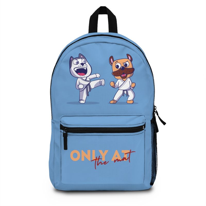 Karate Backpack, Only At the Mat Karate Characters on Blue Pack, For school or fun.Color options available separately listed. FREE Shipping