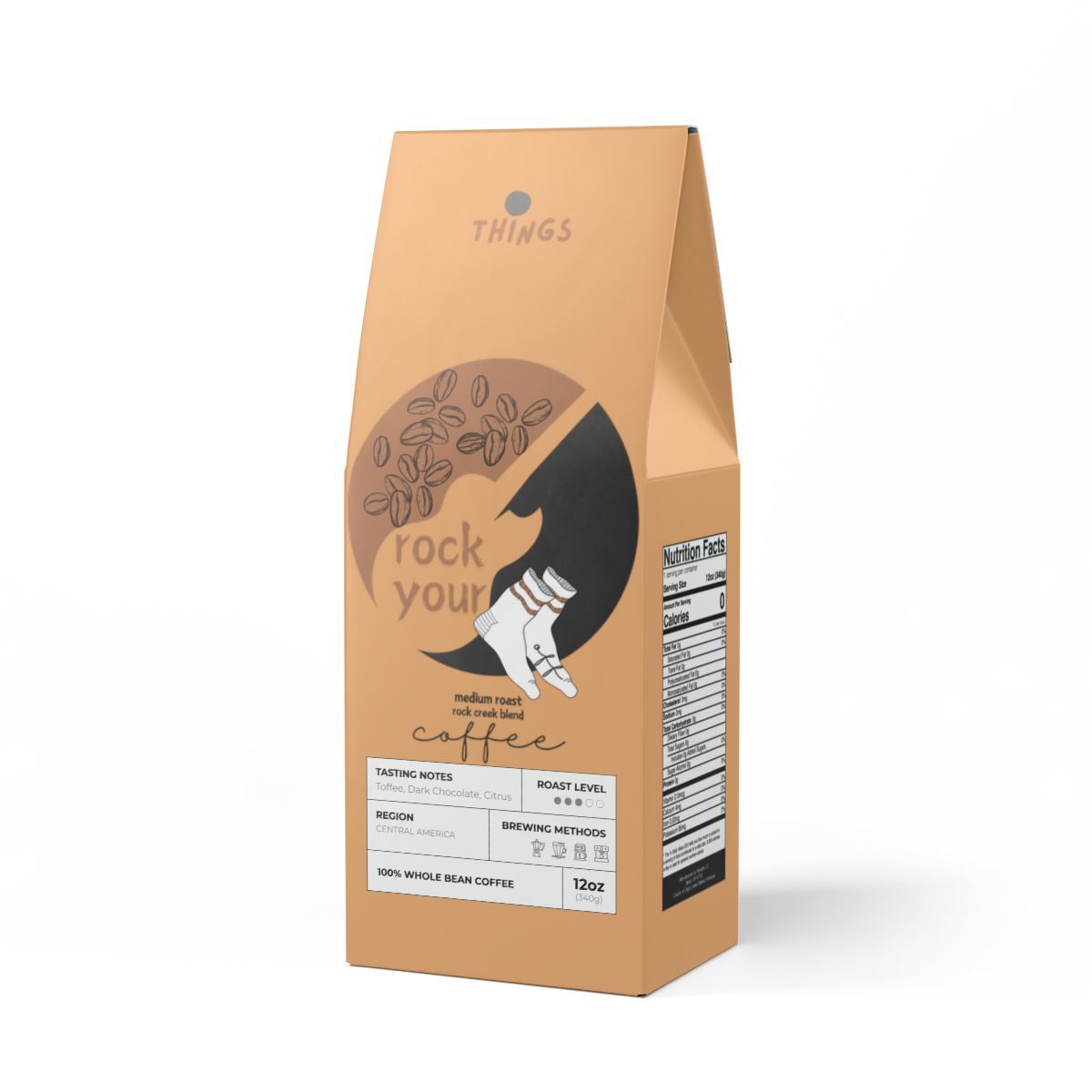 Rock Your Socks Off Coffee Medium Roast, Rock Creek Blend