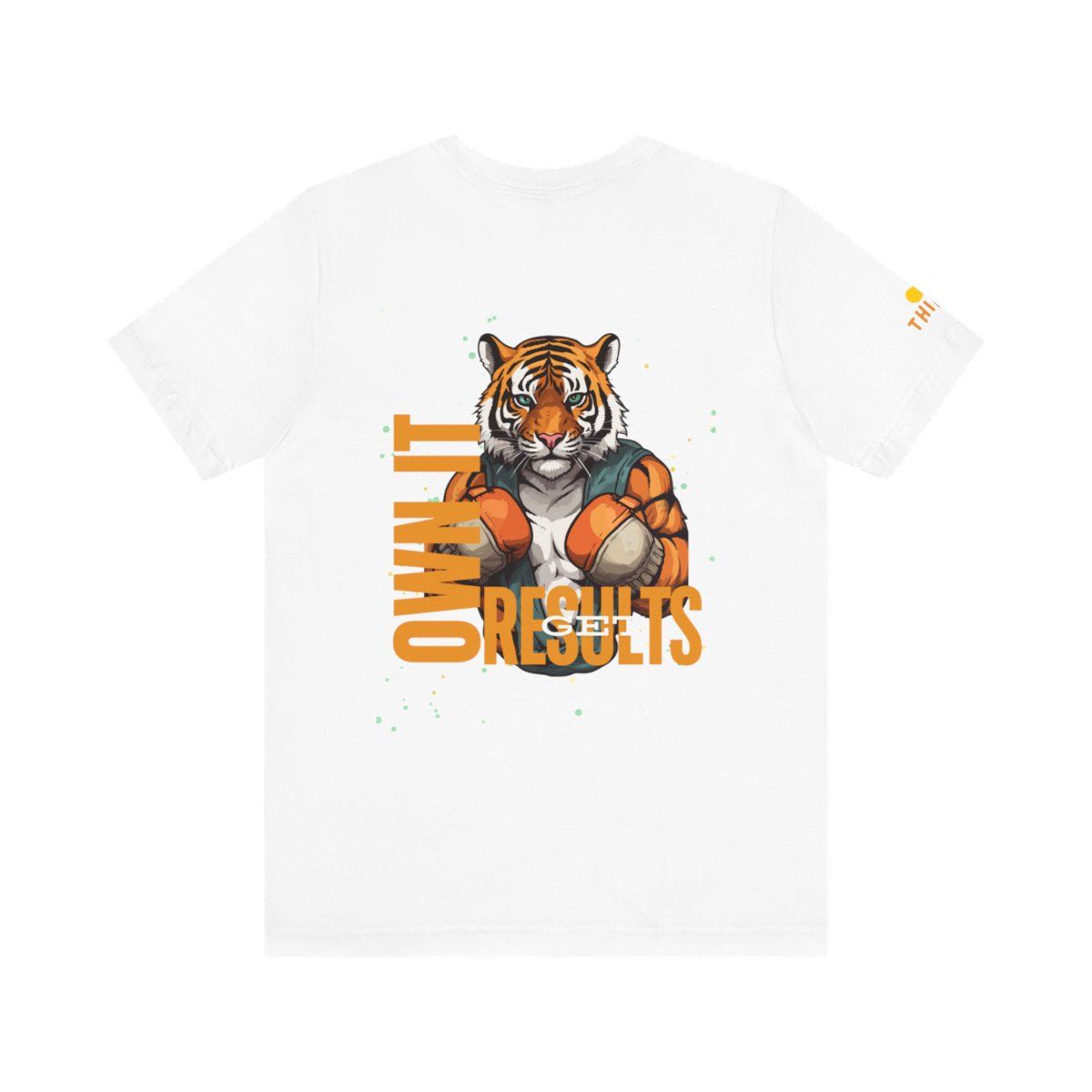 Short Sleeve Tiger Jersey Tee Unisex - Own It Results - Soft Cotton T-Shirt - Multiple Color Options; Black, White, Blue, Tan, Grey, Heather