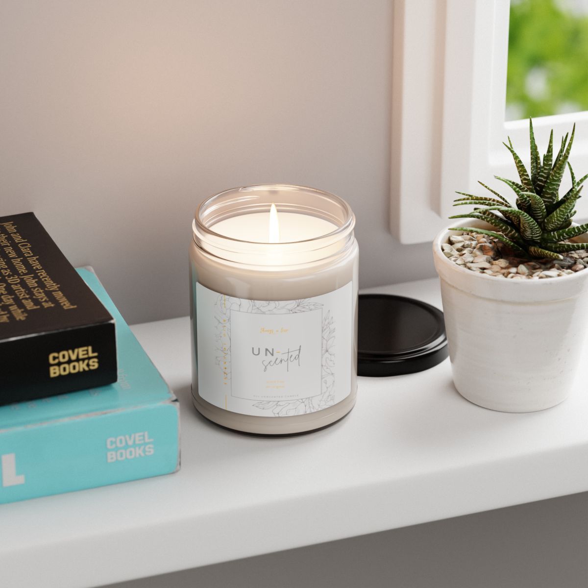 Elegant, No Scent Soy Candle - Unscented - 9oz