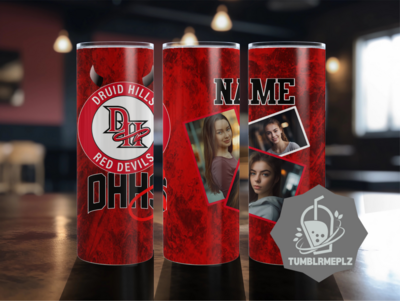 Druid Hills High School-GA- 20 oz Skinny Tumbler
