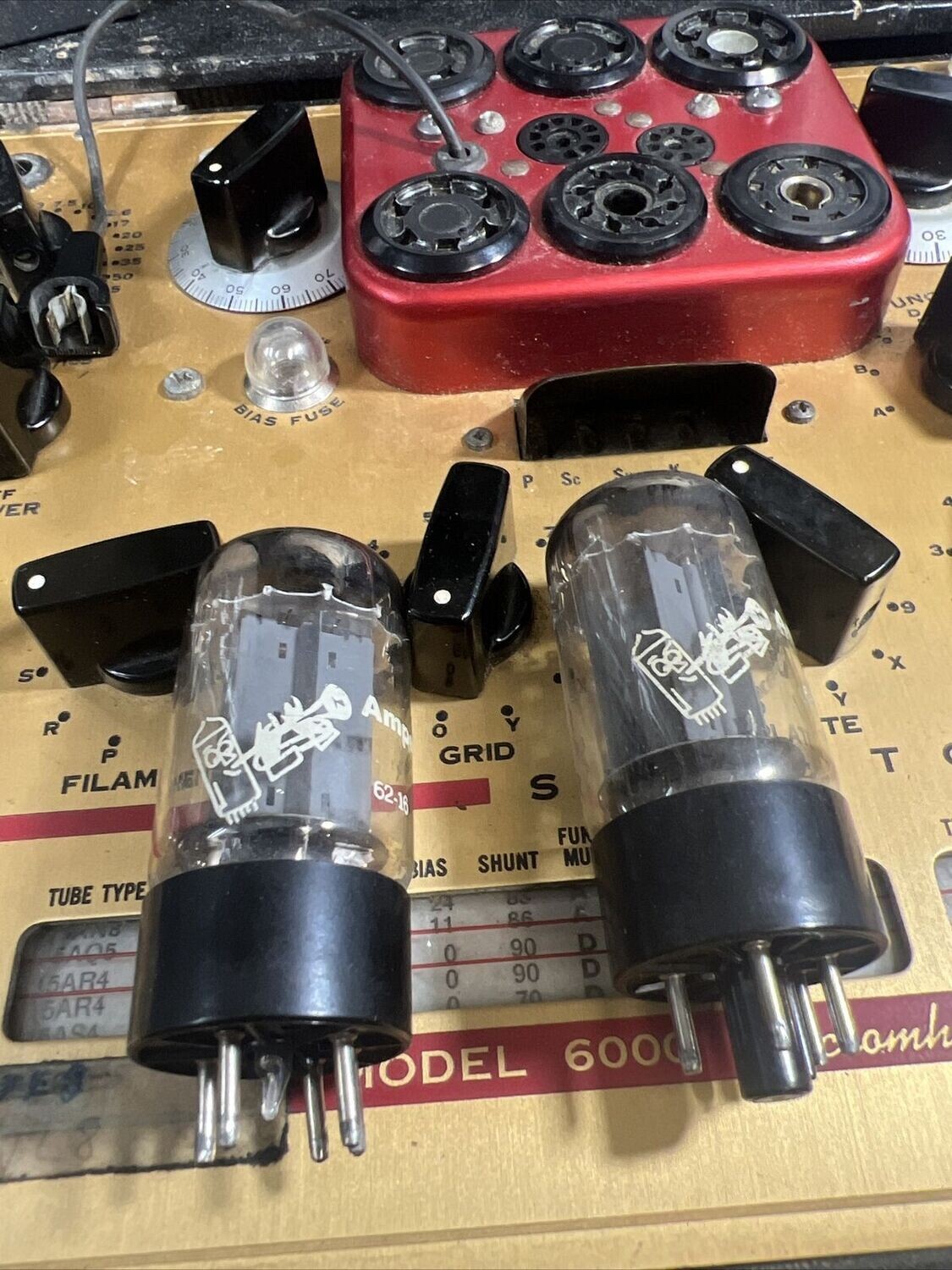 Pair Amperex GZ34/5AR4 Tube Bugle Boy F33/L2A DD Getter Holland Matched