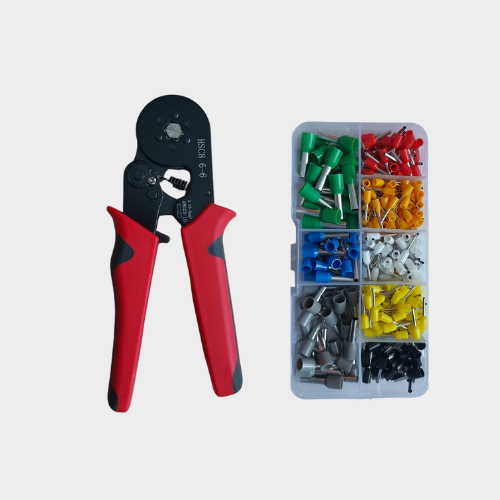 Kit pinza ponchadora/ Crimpadora de terminales-Alicate terminales crimpador abrazadera engarzador paquete con 250 PIEZAS