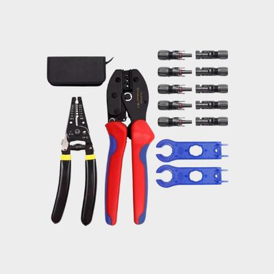 Kit Pinzas Ponchadoras Conectores Mc4 Crimpadora Panel Solar