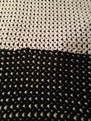 Two Color Reversible Crochet Blanket.