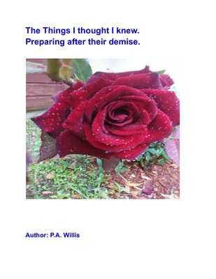 Sample of the book. The things I thought I knew. Preparing after their demise.