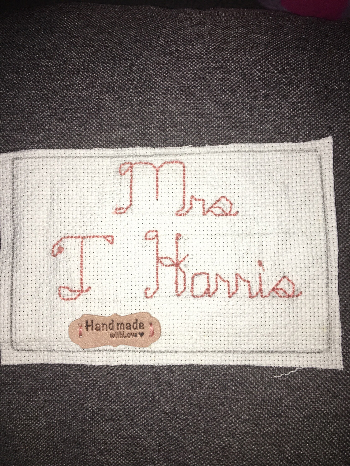4*6 Cross Stitching Teacher Name