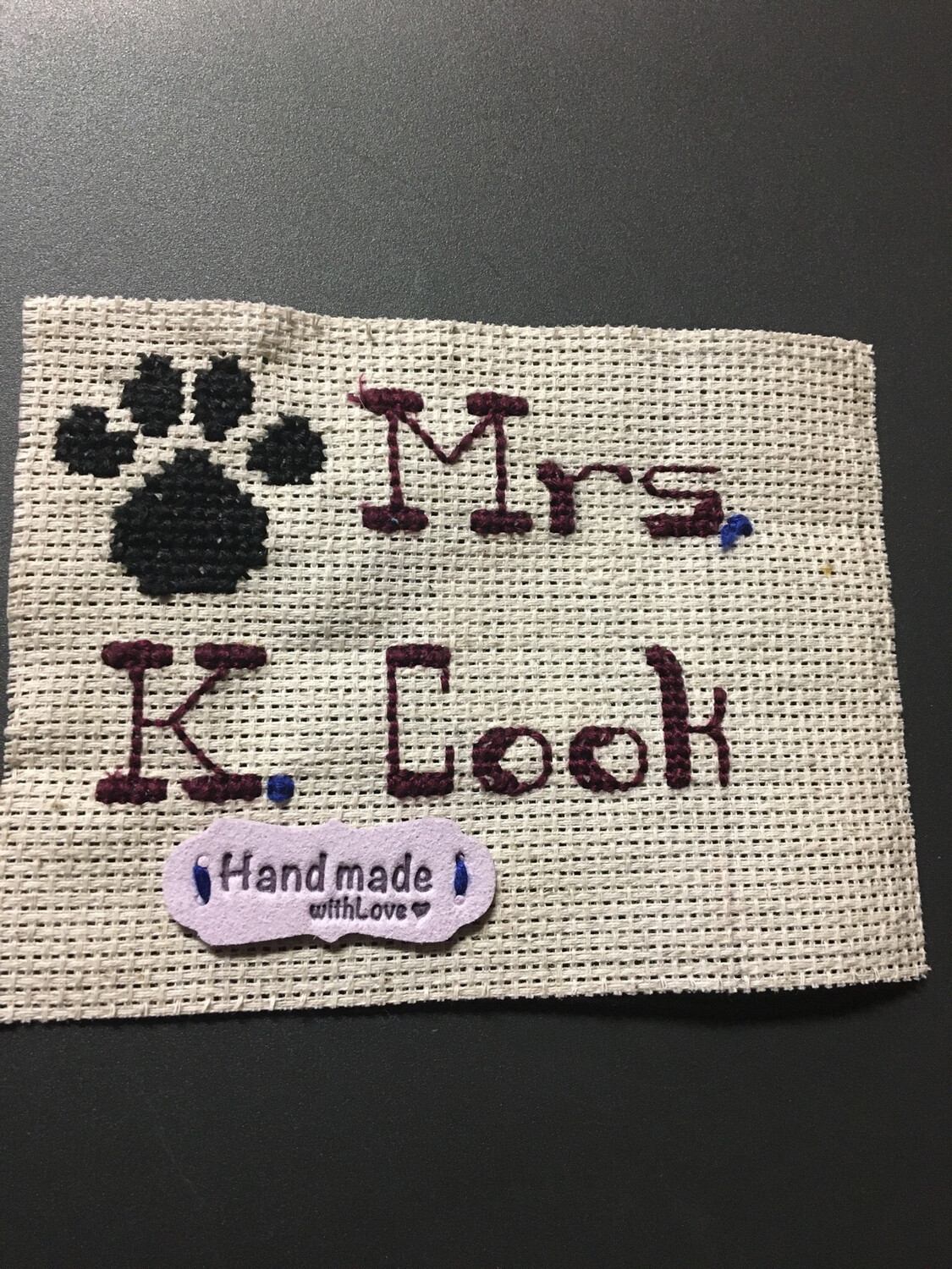 4*6 Cross Stitching Teacher Name