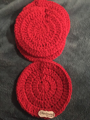 Circle Crochet Cup Coasters