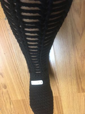 Black Crochet Thigh Shoes