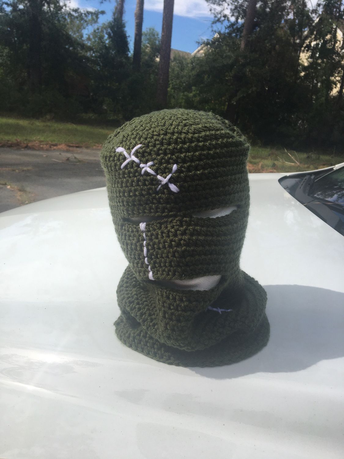 Crochet Ski Mask with mouth (with/without inside pocket)